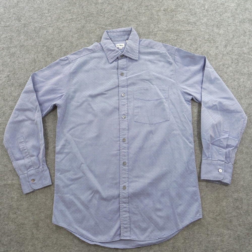 Paul Smith London Shirt Mens 14.5 Button Up Blue 34 Long Sleeve Geometric Print